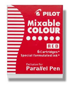 Pilot Refills Parallel - Red 6 Pack  Fountain Pen Cartridge