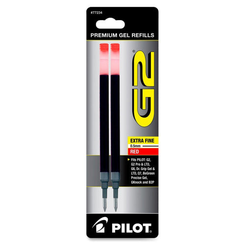 Pilot G2 - Refills - Red -  Fine Point - Gel Pen