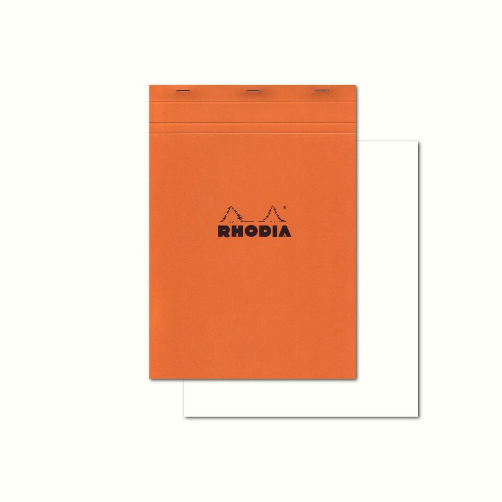 Rhodia Staplebound - Notepad - Orange - Blank - 8.25 x 11.75