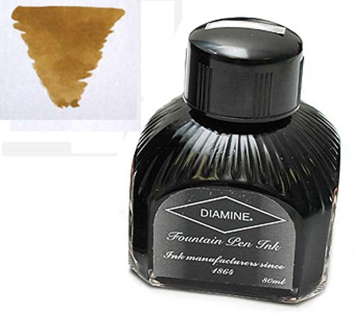 Diamine Refills Golden Brown  Bottled Ink 80mL