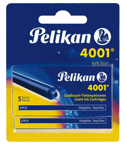 Pelikan 4001 Fountain Pen Ink Cartridges Refills - Royal Blue - Giant -