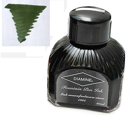 Diamine Refills Evergreen  Bottled Ink 80mL