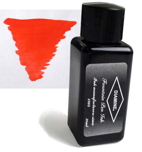 Diamine Refills Poppy Red 30mL  Bottled Ink